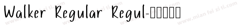 Walker Regular Regul字体转换